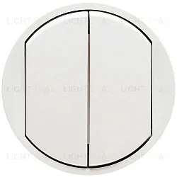 Выключатель двухклавишный Legrand Celiane 10А (белый) 68002+67002+67002+80251 68002 + 67002 + 80251