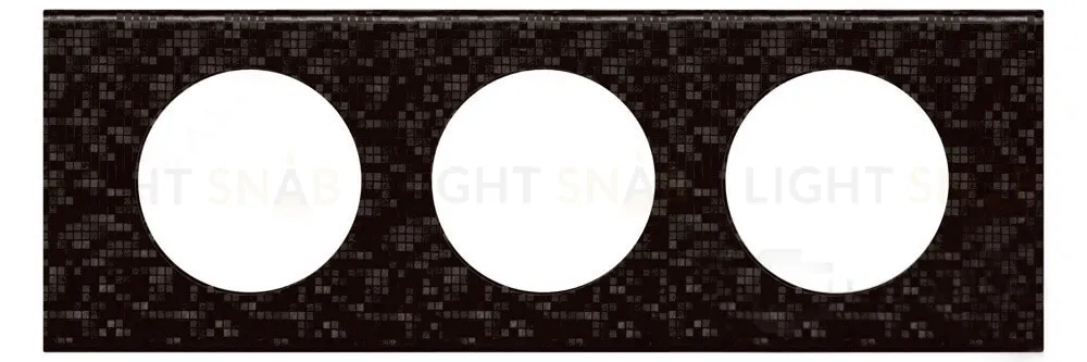 Рамка трехместная Legrand Celiane, кожа блэк пиксел 69453 69453