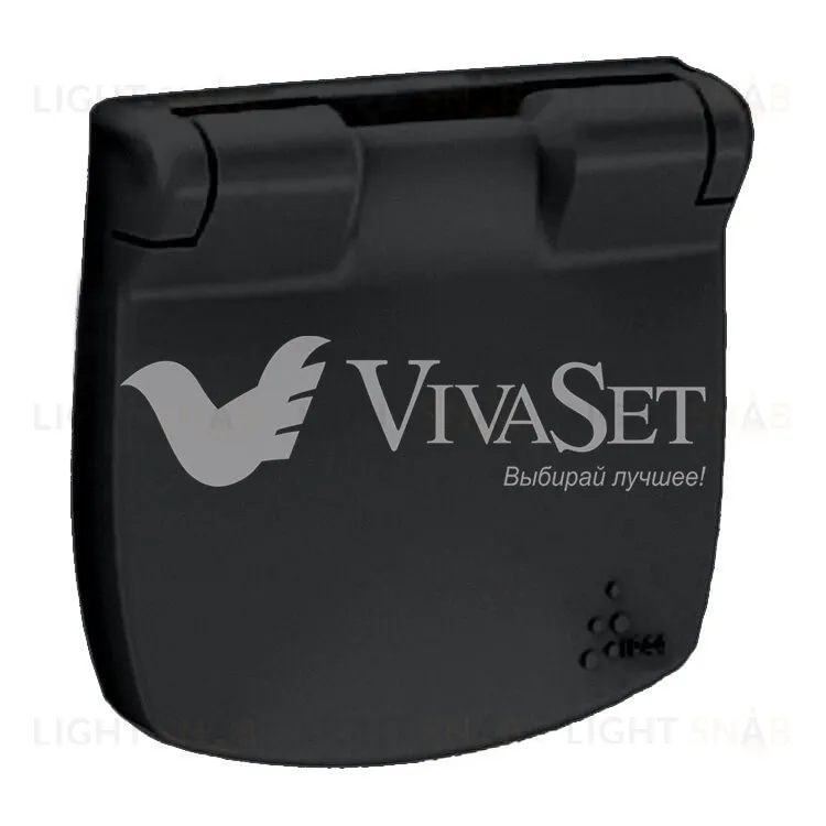 Розетка с заземлением и крышкой Legrand Valena Allure 16A/250В, винтовой зажим, матовый черный 753025+754848 753025 + 754848