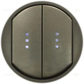 Выключатель двухклавишный с подсветкой Legrand Celiane 10А (графит) 67904+67002+67002+67684+67684+80251 67904 + 67002 + 67684 + 80251