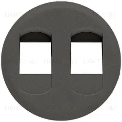 Розетка компьютерная двойная Legrand Celiane (графит) 67952+67344+67344+80251 67952 + 67344 + 80251