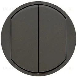 Выключатель двухклавишный (универсальный) Legrand Celiane 10А (графит) 67902+67001+67001+80251 67902 + 67001 + 80251