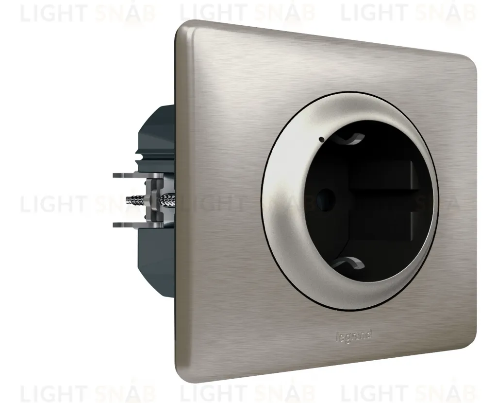 Умная розетка с заземлением и шторками 16А/230В Legrand Netatmo Celiane безвинтовой зажим графит 64837 64837