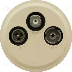 Розетка TV, радио и SAT (спутник) на 2 кабеля Legrand Celiane (слоновая кость) 66233+67389+80251 66233 + 67389 + 80251