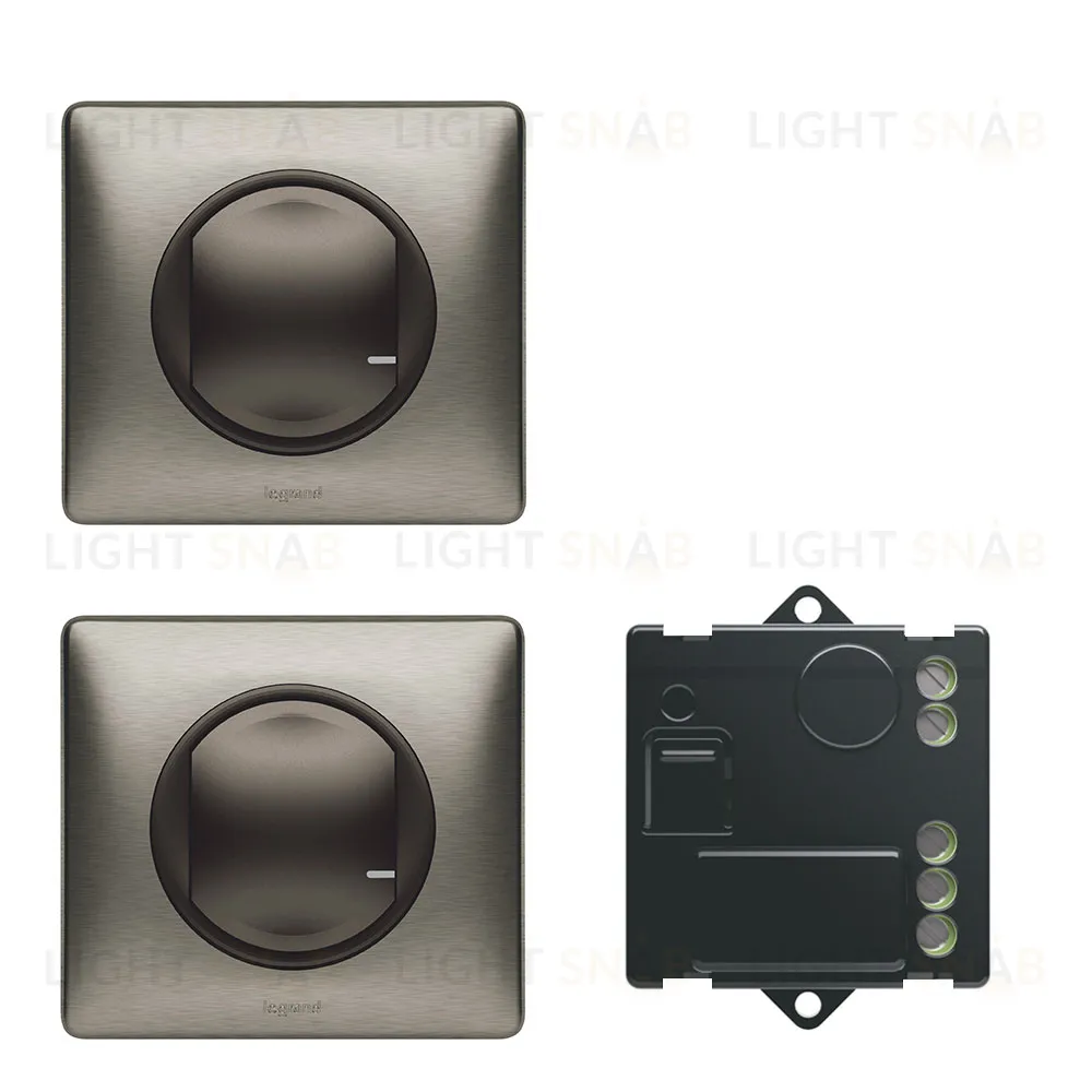 Готовый комплект управления освещением с двух мест Legrand Netatmo Celiane графит 67627 67627