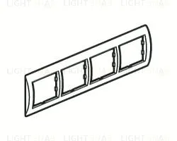 Рамка четверная Legrand Valena, алюминий 770154 770154