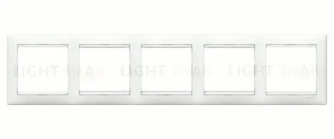 Рамка пятерная Legrand Valena, белый глянцевый 774455 774455