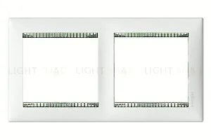 Рамка двойная Legrand Valena, белый глянец/кристалл 774462 774462