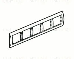 Рамка пятерная Legrand Valena, ноктюрн/серебро 770395 770395