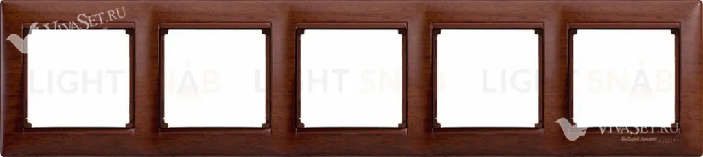 Рамка пятерная Legrand Valena тонированное дерево 770315 770315