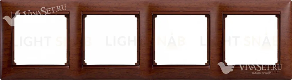 Рамка четверная Legrand Valena тонированное дерево 770314 770314