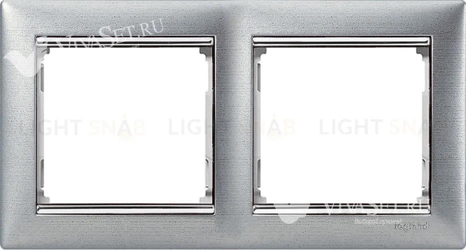 Рамка двойная Legrand Valena матовый алюминий 770332 770332