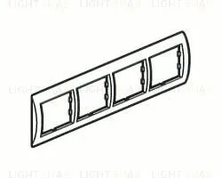 Рамка четверная Legrand Valena, ноктюрн/серебро 770394 770394