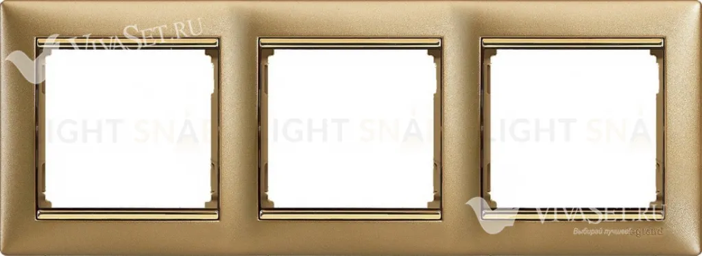 Рамка тройная Legrand Valena матовое золото 770303 770303