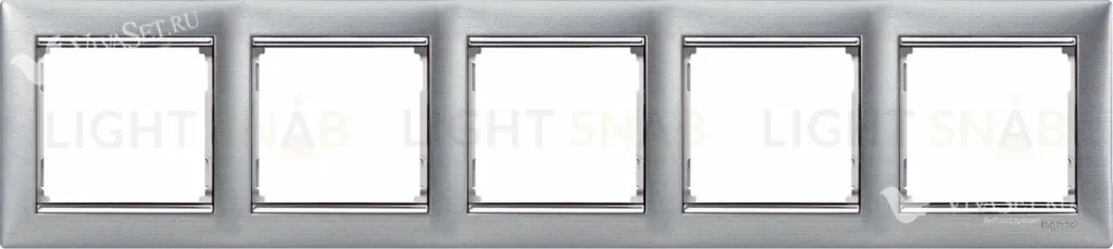 Рамка пятерная Legrand Valena матовый алюминий 770335 770335