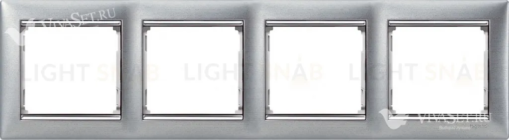 Рамка четверная Legrand Valena матовый алюминий 770334 770334