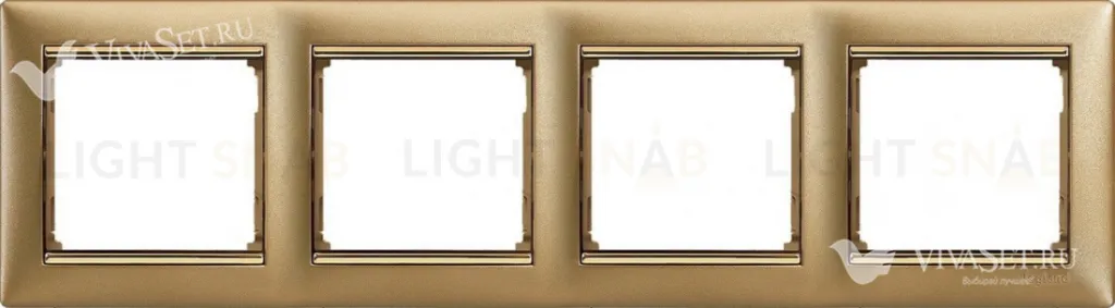 Рамка четверная Legrand Valena матовое золото 770304 770304