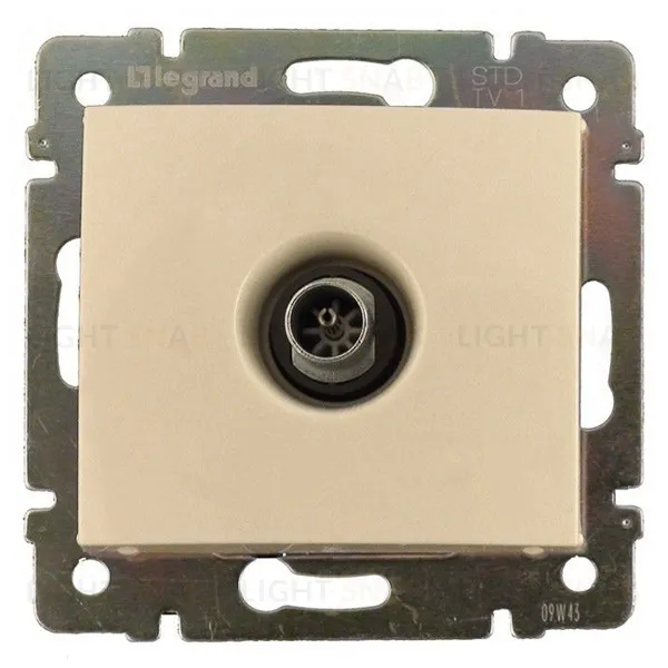 Розетка TV проходная Legrand Valena, кремовый глянцевый 774331 774331