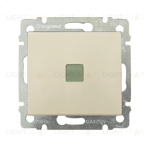 Выключатель одноклавишный с подсветкой Legrand Valena, 10А/250В, кремовый глянцевый 774310 774310