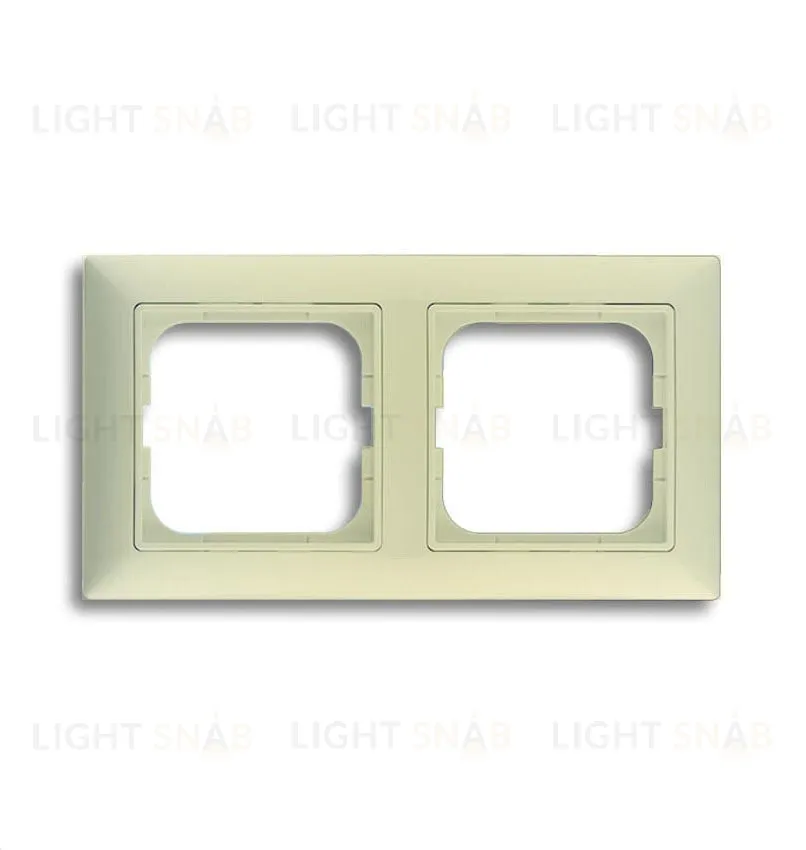 Рамка двойная ABB Basic 55, слоновая кость 2CKA001725A1485 2CKA001725A1485