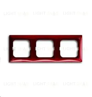 Рамка трехместная ABB Basic 55, красная 2CKA001725A1518 2CKA001725A1518