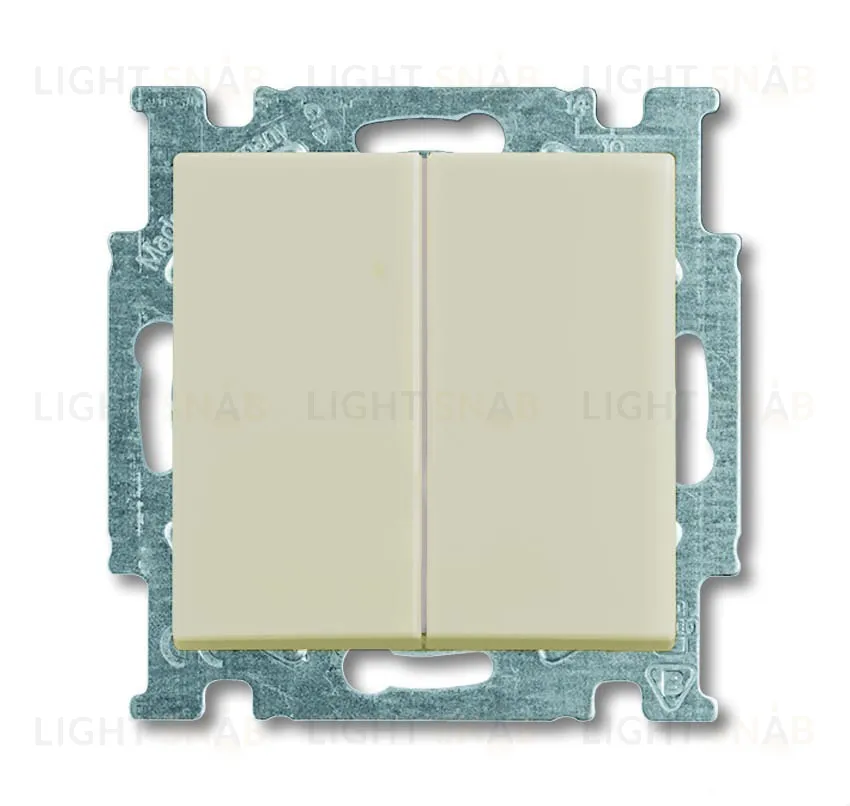 Выключатель двухклавишный ABB Basic 55, слоновая кость 2CKA001012A2148 2CKA001012A2148