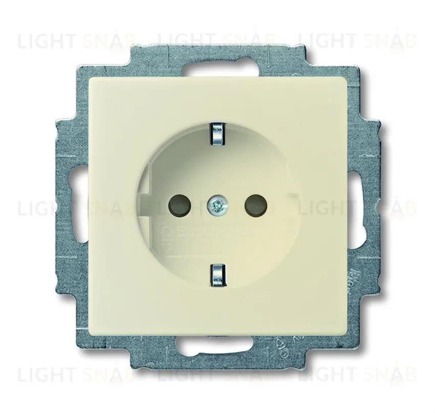 Розетка с заземлением с безвинтовыми зажимами ABB Basic 55, слоновая кость 2CKA002011A3857 2CKA002011A3857
