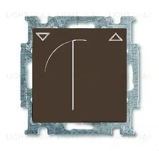 Выключатель жалюзи с поворотной ручкой с фиксацией ABB Basic 55, шато-черный 2CKA001101A0928 2CKA001101A0928