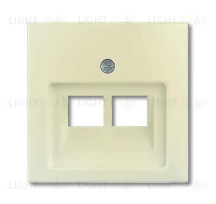 Розетка компьютерная Jung RJ-45 2 выхода кат.6 с лицевой панелью ABB Basic 55, слоновая кость UAE8-8UPOK6+2CKA001753A0097 UAE8-8UPOK6 + 2CKA001753A0097