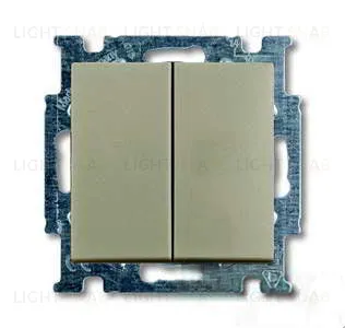 Выключатель двухклавишный ABB Basic 55, шампань 2CKA001012A2167 2CKA001012A2167