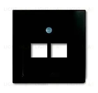 Розетка компьютерная RJ-45 2 выхода ABB Basic 55, шато-черный 2CKA000230A0412+2CKA001753A0206 2CKA000230A0412 + 2CKA001753A0206