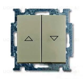 Выключатель жалюзи без фиксации ABB Basic 55, шампань 2CKA001413A1094 2CKA001413A1094