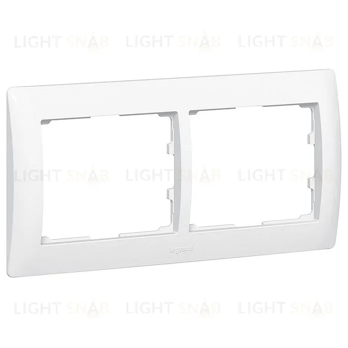Рамка двойная для горизонтального монтажа Legrand Galea Life белый глянцевый 771002 771002
