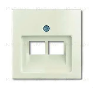 Розетка компьютерная Jung RJ-45 2 выхода кат.6 с лицевой панелью ABB Basic 55, шале-белый UAE8-8UPOK6+2CKA001753A0209 UAE8-8UPOK6 + 2CKA001753A0209