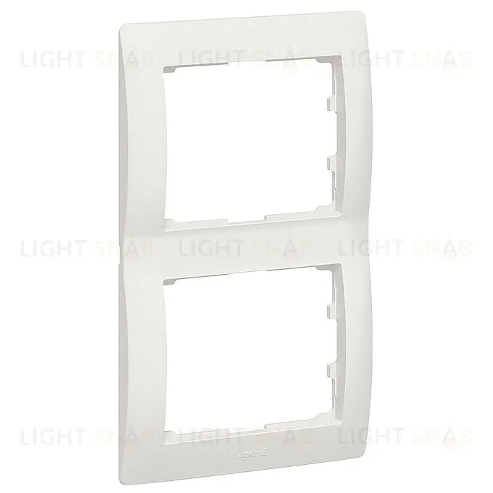 Рамка двойная для вертикального монтажа Legrand Galea Life перламутр 771506 771506