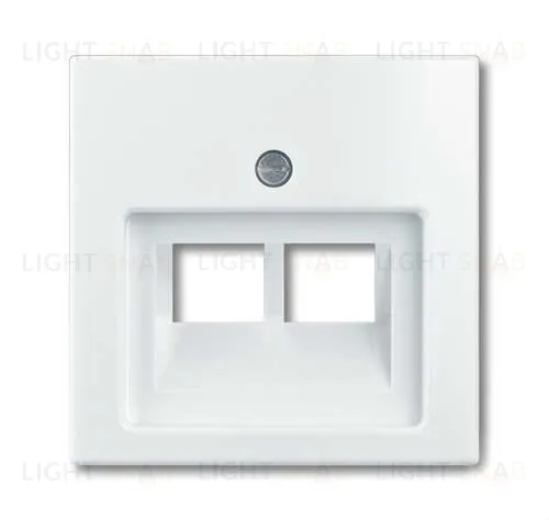 Розетка компьютерная Jung RJ-45 2 выхода кат.6 с лицевой панелью ABB Basic 55, белый UAE8-8UPOK6+2CKA001753A0095 UAE8-8UPOK6 + 2CKA001753A0095