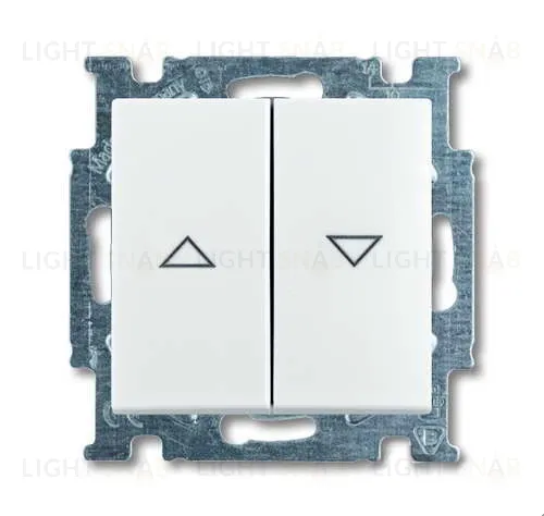 Выключатель жалюзи с фиксацией ABB Basic 55, белый 2CKA001012A2140 2CKA001012A2140
