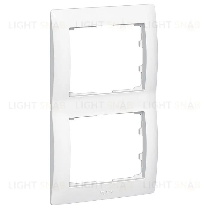Рамка двойная для вертикального монтажа Legrand Galea Life белый глянцевый 771006 771006