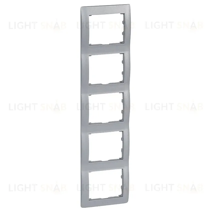 Рамка пятерная для вертикального монтажа Legrand Galea Life алюминий 771309 771309