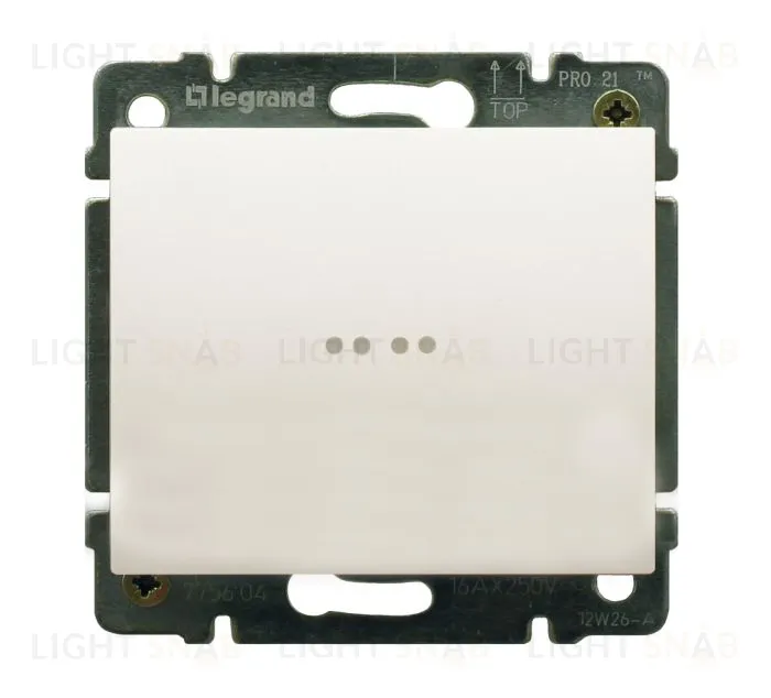 Выключатель одноклавишный перекрестный с подсветкой Legrand Galea Life (с 3-х мест) 10А/250В (перламутр) 771534+775827 771534 + 775827