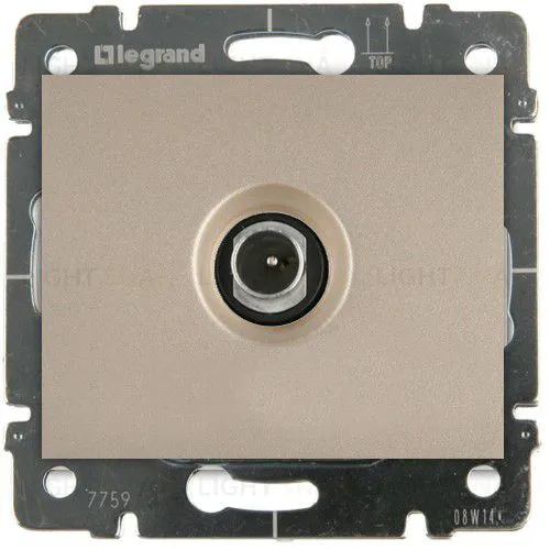 Розетка TV проходная Legrand Galea Life (титан) 775967+771466 775967 + 771466