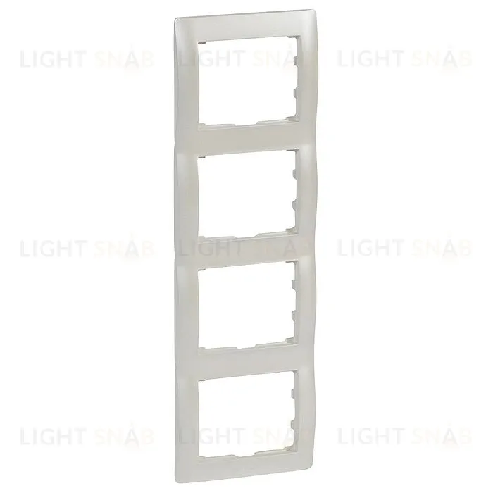 Рамка четверная для вертикального монтажа Legrand Galea Life перламутр 771508 771508