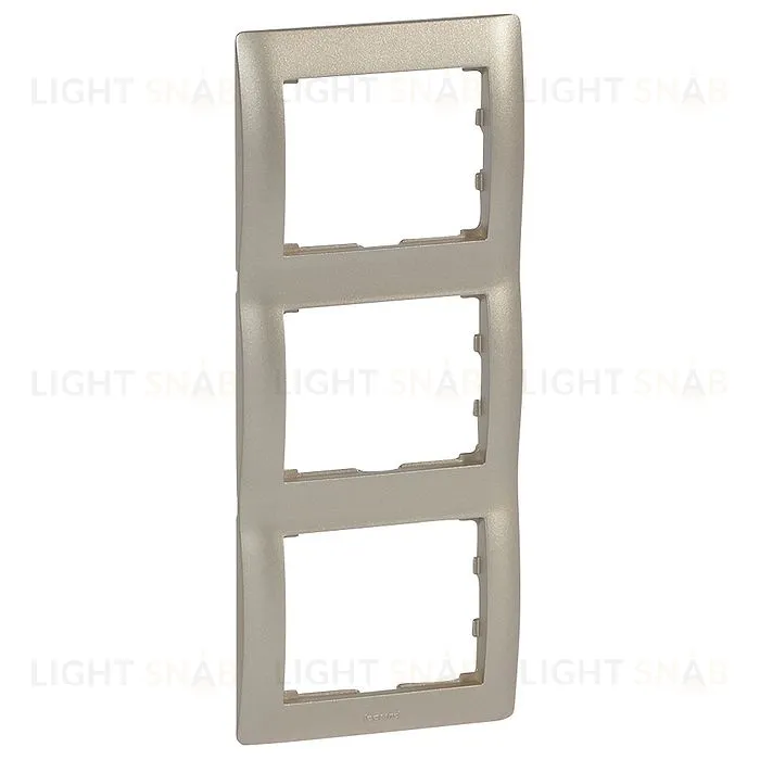 Рамка тройная для вертикального монтажа Legrand Galea Life титан 771407 771407