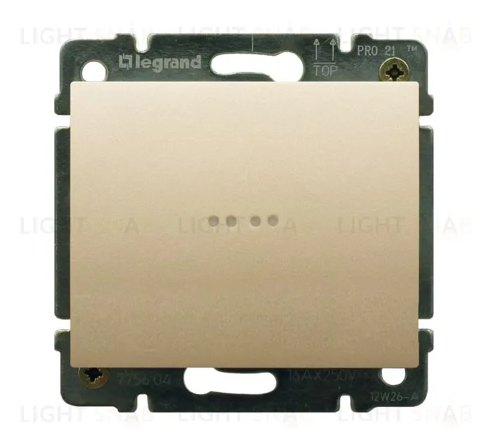 Выключатель одноклавишный с подсветкой Legrand Galea Life 10А/250В (титан) 771434+775600 771434 + 775600