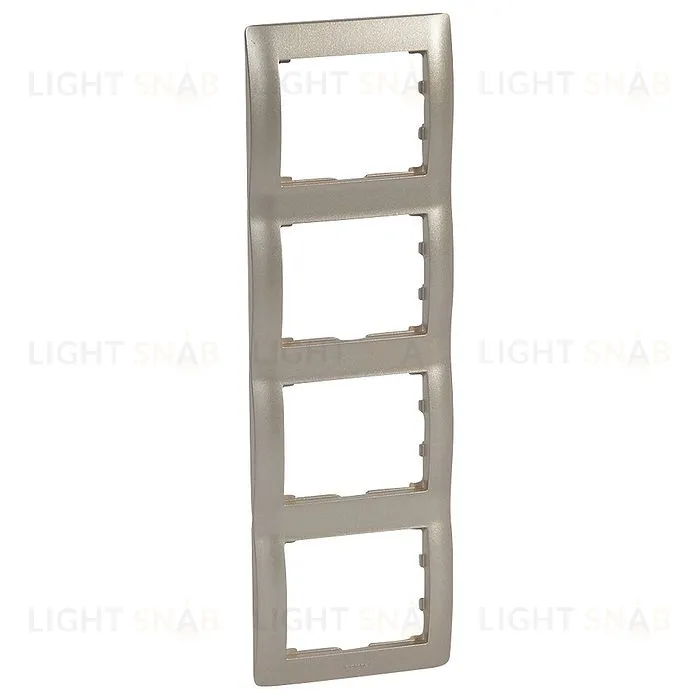 Рамка четверная для вертикального монтажа Legrand Galea Life титан 771408 771408