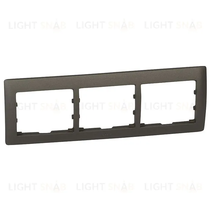 Рамка тройная для горизонтального монтажа Legrand Galea Life темная бронза 771203 771203