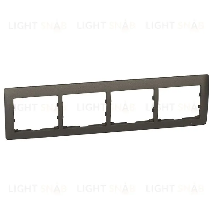 Рамка четверная для горизонтального монтажа Legrand Galea Life темная бронза 771204 771204