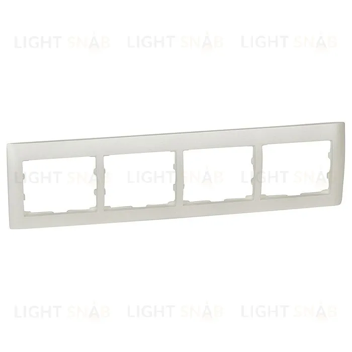 Рамка четверная для горизонтального монтажа Legrand Galea Life перламутр 771504 771504