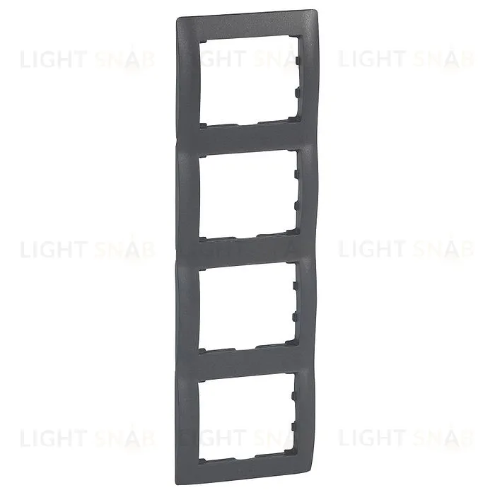 Рамка четверная для вертикального монтажа Legrand Galea Life темная бронза 771208 771208