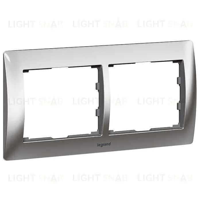 Рамка двойная для горизонтального монтажа Legrand Galea Life хром 771932 771932